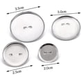 thumbnail image 2 of Yazoeia 50 Pcs Broche Plate Ronde en Acier Inoxydable, Épingle à Disque Plate, Broche en Fer Vierge Plateaux pour Badge Fabrication de Bijoux DIY Accessoires de Décoration CJC912-120794, 2 of 7