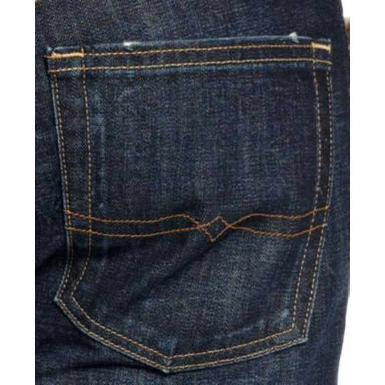 LUCKY BRAND Mens Navy Straight Leg, Straight Fit Denim Jeans W32