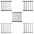 thumbnail image 2 of CAPHAUS Heavy Duty Flat Top Fence Barrier Panel, 6FT Height X 6FT Width Anti-Rust Metal Fencing Panel, 2” Diameter Steel Outdoor Decorative Garden Fence Panel for Yard, Pool, Patio, Pack of 5, 2 of 9