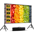 thumbnail image 1 of GAINVANE Pantalla de Proyector con Soporte, 120 Pulgadas, 16:9 4K HD, Resistente a las Arrugas, Pantallas de Cine para Cine en Casa Al Aire Libre en Interiores, 1 of 10
