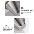 thumbnail image 5 of Charlodey Double Layer 304 Stainless Coffee Filter Coffee Filter Honeycomb Precision Funnel Home and kitchen, 1 filter (L), 5 of 5