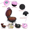 thumbnail image 4 of (Rosa) Mini máquina para hacer waffles redondos y panqueques para regalos de Navidad, Día de la Madre, niños, 4 of 5