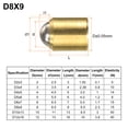 thumbnail image 2 of Uxcell 20 Pcs Ressort à Bille 10x13mm Laiton Sans Marche, 2 of 5