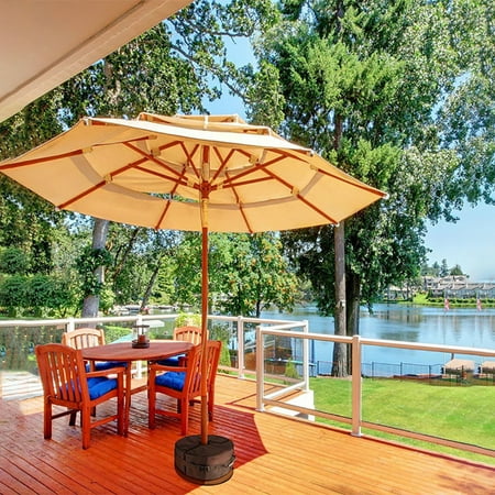 Round Umbrella Base Weight Bag With Side Slot Opening Outdoor Patio Table Stand Canada Round Umbrella Base Weight Bag With, Outdoor Umbrella Base Weight