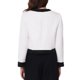 thumbnail image 3 of CHAQUETA CROP DE TWEED CON LENTEJUELAS Y SIN COLLAR PARA MUJERES ELEGANTES DE OFICINA EN COLOR BLANCO XS, 3 of 6