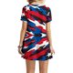 thumbnail image 2 of Vestidos de Verano de Manga Corta de las Mujeres, Cuello Redondo Casual de la Moda, Vestido de Impresión para las Mujeres, 2 of 6