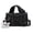 Black, variant on Mini Denim Handbag with Detachable Crossbody Strap, Fashion Patchwork Top Handle Shoulder Bag, Small Flap Purse with Cute Plush Keychain for Daily Casual Outfits