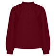thumbnail image 6 of Women's V Neck Long Sleeve Shirts Button Down Casual Chiffon Blouses Dressy Loose Fit Business Work Tops 2026 Going Out Top Ladies, 6 of 9