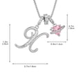 thumbnail image 2 of Initial Necklace,Necklace for Women,Personalized Colored Rose Heart Letter Pendant Necklace - Romantic Jewelry Gift for Anniversary Adjustable Chain Initial Letter Pendant Necklace(MulticolorX), 2 of 5