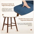 thumbnail image 5 of Carolayne 26" Bar Stool Set of 2 with Upholstered Back, for Home Kitchen, Dark Navy, 5 of 7