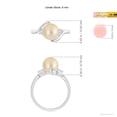 thumbnail image 5 of ANGARA Classic Golden South Sea Cultured Pearl Bypass Ring in 14K White Gold for Women | June Birthstone, Birthday, Anniversary, Jewelry Gift for Women | Pearl Ring, 5 of 9