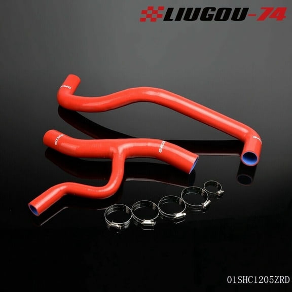Fits 1996 - 2004 for Ford MUSTANG V8 Red Coolant Silicone Radiator Hose Kit Brand New -