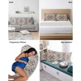 thumbnail image 6 of Boho Orange Blue Pillow Covers King Size, Southwestern Ethnic Mexican Flowers Retro Soft Bed Throw Pillowcases Breathable Cooling Long Lumbar Body Pillow Sham Cover for Bed Sofa 20''x40'', 6 of 7