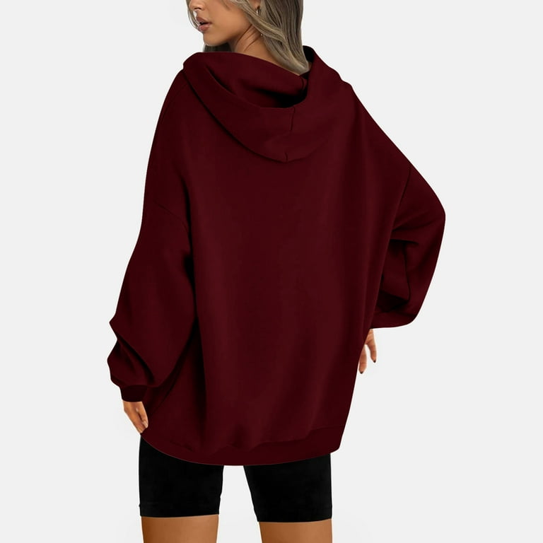 APEXFWDT Women's Pullover Hooded Sweatshirt Oversized Fleece
