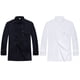 thumbnail image 2 of Naiovety Uniforme de Chef, delantal de cocina de manga larga de poliéster con bolsillos delanteros, suministros profesionales para el hogar de Blanco 3XL, 2 of 6