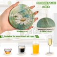thumbnail image 2 of 6 Pcs Drink Coasters with Holder 3.94in Woven Coasters for Drinks Beautiful Dragonflies and Daisies Coaster Set for Protection Table, 2 of 7