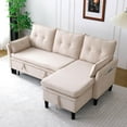 thumbnail image 4 of 78.35''L-Shaped Reversible Chaise Sectional Sofa with Storage–Cotton-Linen Upholstery, Multi-functional storage sofa bed,Sofa couches for living room,Apartments & Offices.3-Seater,Beige, 4 of 8