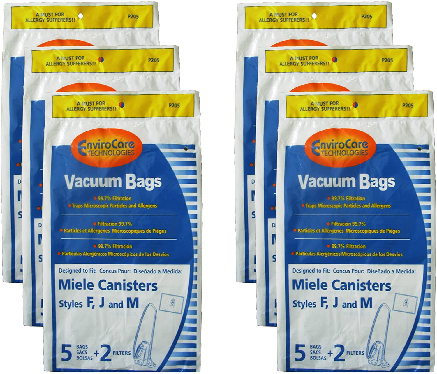 25 Miele F J M Allergen Canister Vacuum Bags 10 Filters 