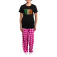 thumbnail image 4 of CafePress - Ireland Flag Women's Dark Pajamas - Women's Short Sleeve Print T-Shirt and Pants Dark Cotton Pajama Set, 4 of 7