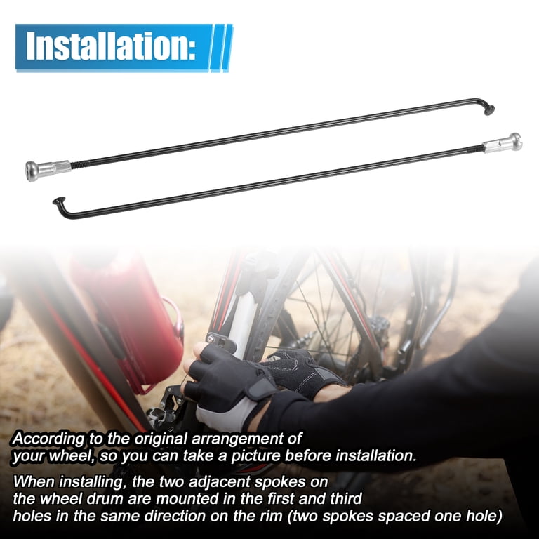 Lot De 36 Rayons Vélo 14G 182mm J Bend + écrous Laiton – Inox Metallixity