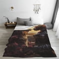 thumbnail image 5 of Pofeuu Romantic Flower Lion Couple Print Ultra-Soft Micro Fleece Blanket,for Bed Or Sofa,All Season Throw Blankets Flannel Blanket-50"x40", 5 of 7