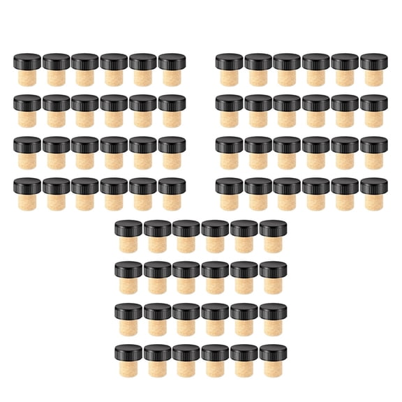 72 Pieces Cork Plugs Cork Stoppers Tasting Corks T-Shape Wine Corks with Top Wooden Wine Bottle Stopper Bottle Plugs