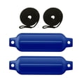 thumbnail image 4 of DYNWAVECA 2Pcs Boat s Boat Bumpers 6mm x 1.5M Ropes Easy to Install Anti Collision Inflatable s for Speedboats Pontoon Blue G0 Black Rope, 4 of 10