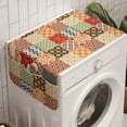 thumbnail image 1 of Vintage Washing Machine Organizer, Mosaic Retro Style Patterns Diagonal Geometrical Shapes Abstract Design Print, Anti-slip Fabric Top Cover for Washer and Dryer, Multicolor, by Ambesonne, 1 of 1