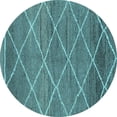 thumbnail image 1 of Ahgly Company Indoor Round Abstract Light Blue Modern Area Rugs, 6' Round, 1 of 4