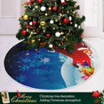 thumbnail image 6 of FMSHPON Cute Santa Xmas Christmas Tree Skirt Stand Mat for Holiday Party Decoration Indoor Outdoor 48 inches, 6 of 6