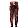 thumbnail image 4 of Women's High Waisted Sweatpants Printed Workout Active Joggers Pants Baggy Cinch Bottoms Trousers, 4 of 5