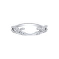 thumbnail image 1 of Round Shape White Cubic Zirconia Infinity Enhancer Guard Ring 14K White Gold Ring Size - 11, 1 of 3