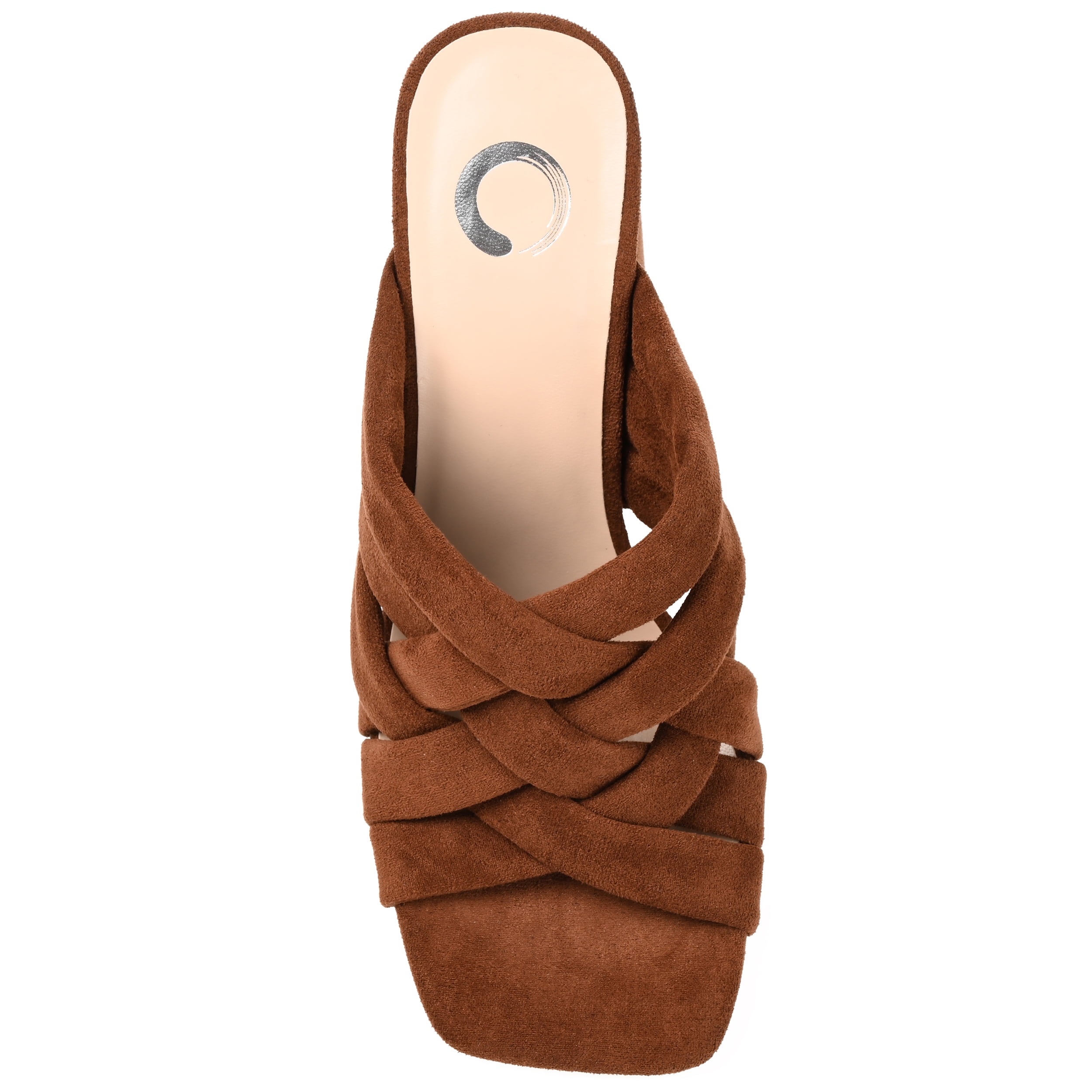 Journee Womens Dorisa Open Square Toe Block Heel Sandals