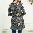 thumbnail image 6 of ENMAIN Women's Plus Size Tunic Tops 3/4 Sleeve Dressy Blouses Casual Paisley Floral Swing Shirts, 6 of 8