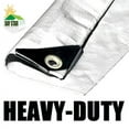 thumbnail image 2 of 16'X24' White Tarp Extra Heavy Duty 12 Mil 3 Ply Coated Reinforced Canopy 6 oz 3 Layer, 2 of 5