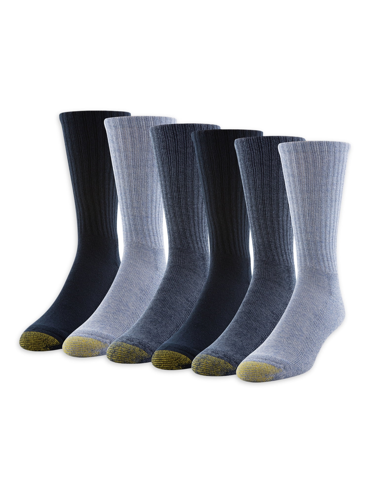 GOLDTOE Edition Men's Casual Cushion Crew Socks, 6Pack