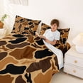 thumbnail image 3 of Feelyou Plane Camo Full Size Sheets for Boys, Rustic Camouflage Bed Sheets for Bedroom, Brown, 4-Piece, 3 of 5