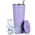 thumbnail image 1 of Stainless Steel Tumbler with Straw and Lid, Double Wall Vacuum Insulated Tumbler cup, 1 of 4
