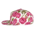 thumbnail image 3 of Fotbe Rose Flowers Flat Bill Visor Cap Classic Snapback Hat Polyester Foam Trucker Hat Trucker Cap Adjustable Baseball Cap, 3 of 9