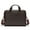 Dark brown, variant on 15in Men's Leather Bag Retro leather briefcase, large capacity computer bag, suitable for business, travel, gifts for boyfriend/father/husband