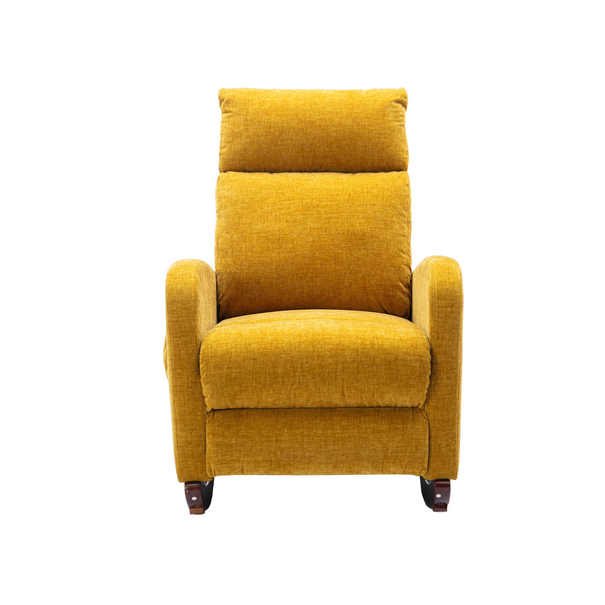 Luccalily Fabric Electric Rocking Chair with Heated and Massage Function,Modern Recliner Glider