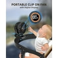 thumbnail image 2 of FrSara Portable Clip on Fan Battery Operated,3 Speed Quiet Rechargeable Mini Table Fan, Quiet,high air volume, 360 degree free rotation,Mini Desk Fan, Stroller Fan-Black, 2 of 6