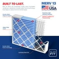 thumbnail image 5 of BNX TruFilter 16x25x4 (15.5’’ x 24.5’’ x 3.63‘’ Slim Fit) MERV 13 Air Filter (2-Pack) - MADE IN USA - Air Conditioner HVAC AC Furnace Filters Health, Allergies, Mold, Bacteria, Smoke, MPR 1900 FPR 10, 5 of 5