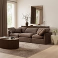 thumbnail image 2 of Meridian Furniture Indulge 94" Contemporary Velvet Modular Sofa in Brown, 2 of 9