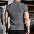thumbnail image 4 of Ceisia Men's Slim Fit Crew Neck Short Sleeve T-Shirt High Stretch German Velvet Athletic Top Dark Gray XL Gifts, 4 of 9