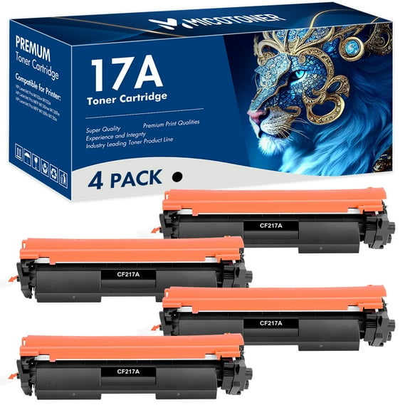 MICOTONER 17A CF217A Toner Cartridge Compatible for HP 17A CF217A LaserJet Pro M102w M102a MFP M130nw M130fw M130fn M130a Printer (Black,4-Pack)