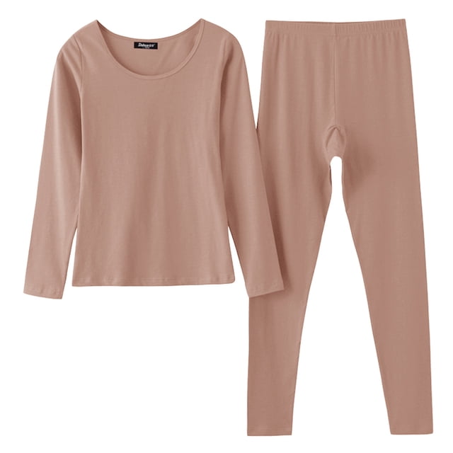 Ropa interior térmica de mujeres Sunnimix Conjunto de ropa interior térmica L Color de la piel
