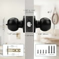 thumbnail image 6 of ODDPC Door Knobs with Lock and Key,Lock for door,Adjustable latch-Satin Nickel-Black, 6 of 6