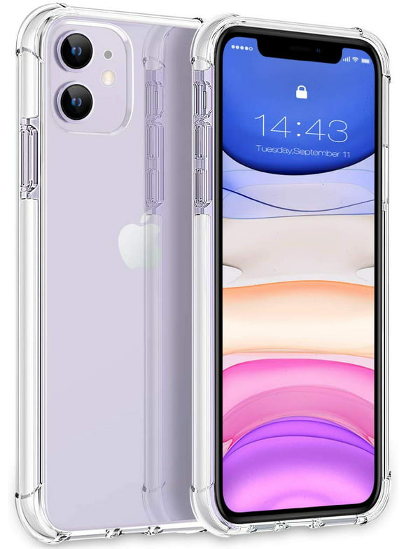 iPhone 11 Case 2019, Shockproof Clear Case with Soft TPU Bumper Cover Case for iPhone 11 6.1 inch