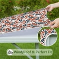 thumbnail image 6 of White Baseballs with Red Flowers Pattern Square Fitted Tablecloth with Elastic Edge,Square Table Cover,Washable Elastic Table Cover for Home Kitchen Party Decor 34"x34", 6 of 6